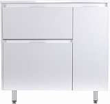 Style Line Тумба с раковиной Барселона 90 L белая с б/к Люкс Plus